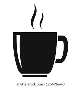 Cup of hot tea icon. Simple illustration of cup of hot tea vector icon for web design isolated on white background