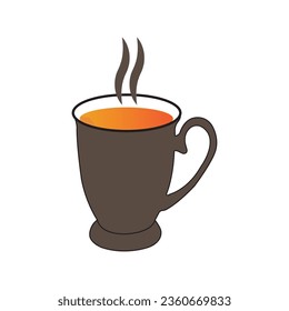 Diseño de la ilustración de la ilustración del vector de la copa de té caliente