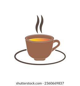 Diseño de la ilustración de la ilustración del vector de la copa de té caliente