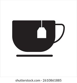 cup a hot tea icon vector or hot drink or aromatic tea