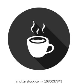 cup of hot tea vector icon, cup of hot coffee