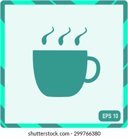 cup of hot tea web icon. vector design