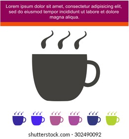 cup of hot tea web icon. vector design