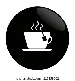 cup with the hot tea.Vector icon