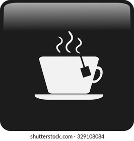 cup with the hot tea.Vector icon