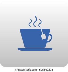 cup with the hot tea.Vector icon
