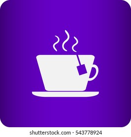 cup with the hot tea.Vector icon