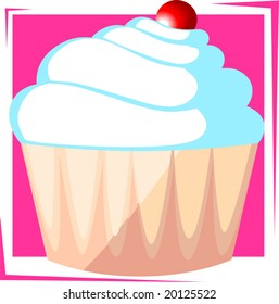 cup of ice cream and a cherry	