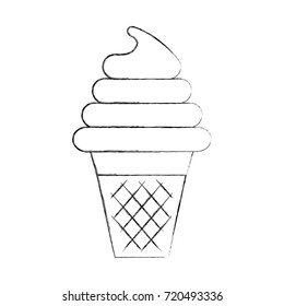 cup of ice cream cherry cartoon dessert