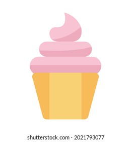 Taza de helado icono vectorial plano que puede fácilmente modificar o editar 