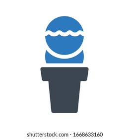 cup ice cream vector glyph color icon 