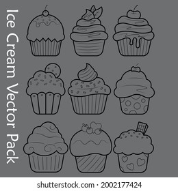 Cup Ice Cream Vector Pack