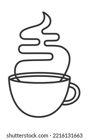 icono de taza. versión vectorial de iconos de línea de otoño