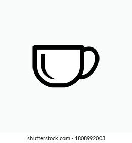 Icono de la copa. Símbolo de elemento de bebida - Vector.