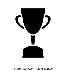 Cup icon. Black silhouette. Front side view. Vector simple flat graphic illustration. Isolated object on a white background. Isolate.
