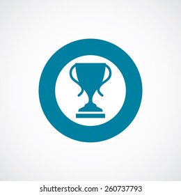 cup icon bold blue circle border, white background  