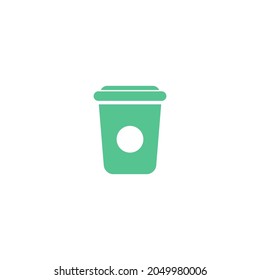 Cup icon coffee break drink simple single pictogram flat icon style graphic design vector