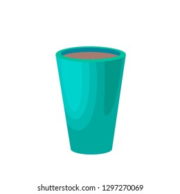 Cup icon for coffee shop, tea house in flat style. Vector illustration