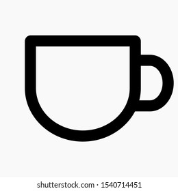 Cup icon. A cup of coffee or tea. Illustration of a cafe. Rest or eating area. Sale of drinks. Department in the store. Vector icon.