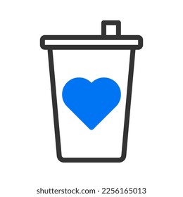 cup icon duotune blue valentine illustration vector element and symbol perfect. Icon sign from modern collection for web.