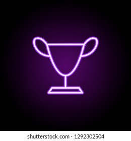 cup icon. Elements of startups in neon style icons. Simple icon for websites, web design, mobile app, info graphics