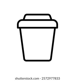 Cup icon flat editable icon mark