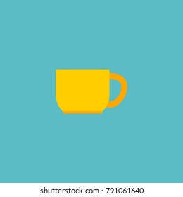 Cup icon flat element. Vector illustration of cup icon flat isolated on clean background for your web mobile app logo design.