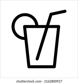 Cup-Symbol in flachem Stil, Drink-Symbol, Fast Food, einzelne Vektorgrafik, auf weißem Hintergrund.