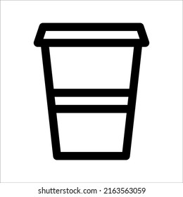 Cup icon in flat style, Drink icon, Fast food, Isolated vector illustration, on a white background.