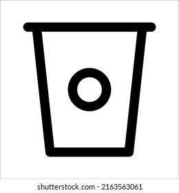 Cup icon in flat style, Drink icon, Fast food, Isolated vector illustration, on a white background.
