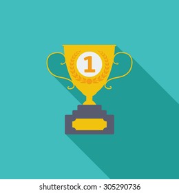 Cup icon. Flat vector related icon with long shadow for web and mobile applications. It can be used as - logo, pictogram, icon, infographic element. Vector Illustration.