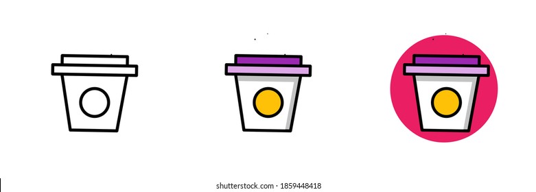Cup icon. Internet buttom with white background.