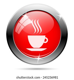 cup icon. Internet button on white background. 