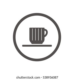  Cup icon, isolated. Flat  design.