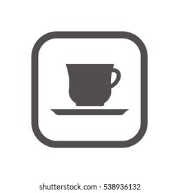  Cup icon, isolated. Flat  design.
