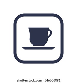  Cup icon, isolated. Flat  design.