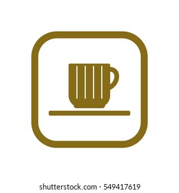  Cup icon, isolated. Flat  design.