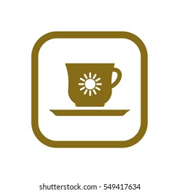  Cup icon, isolated. Flat  design.
