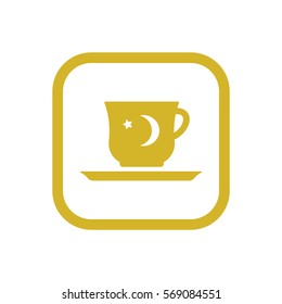  Cup icon, isolated. Flat  design.
