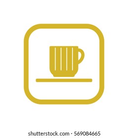  Cup icon, isolated. Flat  design.