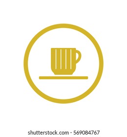  Cup icon, isolated. Flat  design.