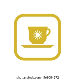  Cup icon, isolated. Flat  design.