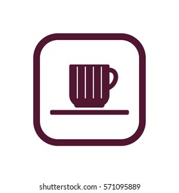  Cup icon, isolated. Flat  design.