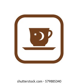  Cup icon, isolated. Flat  design.