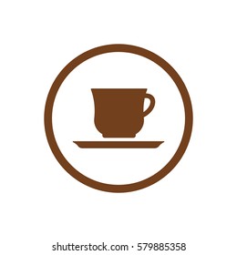  Cup icon, isolated. Flat  design.