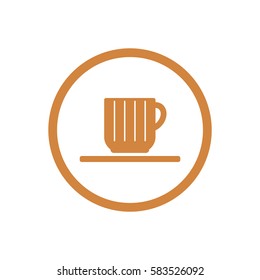  Cup icon, isolated. Flat  design.