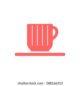  Cup icon, isolated. Flat  design.