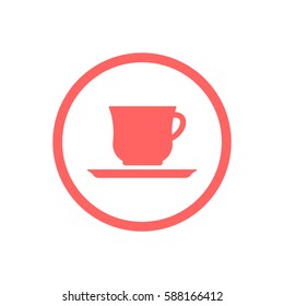  Cup icon, isolated. Flat  design.