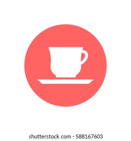  Cup icon, isolated. Flat  design.