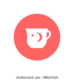  Cup icon, isolated. Flat  design.